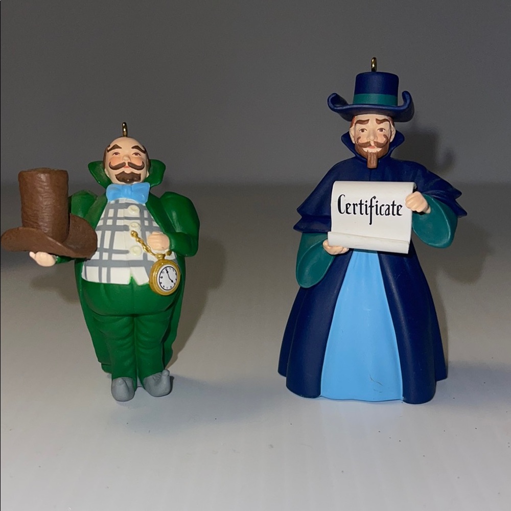 Mayor and Coroner ornaments from Wizard of Oz
